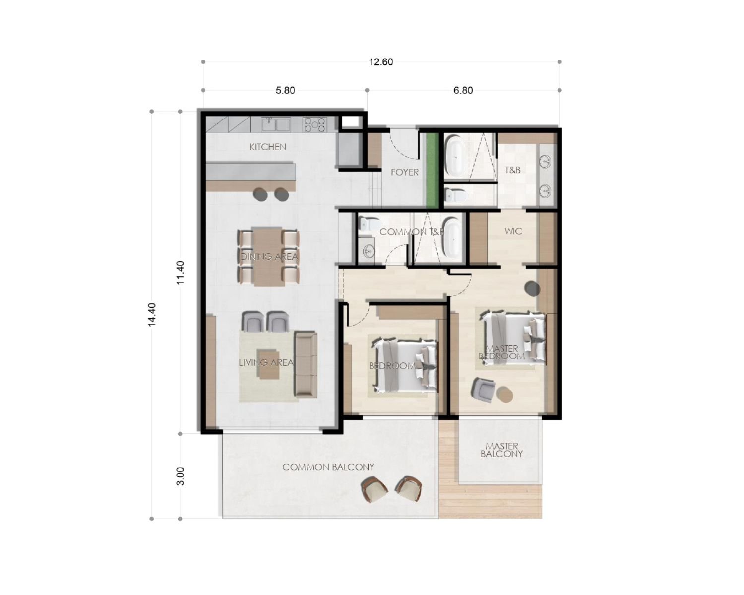 2 Bedroom